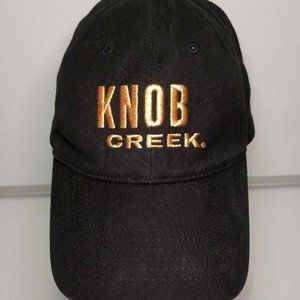 Knob Creek Bourbon Whiskey Distillery Black Cotton Baseball Style Strapback Hat